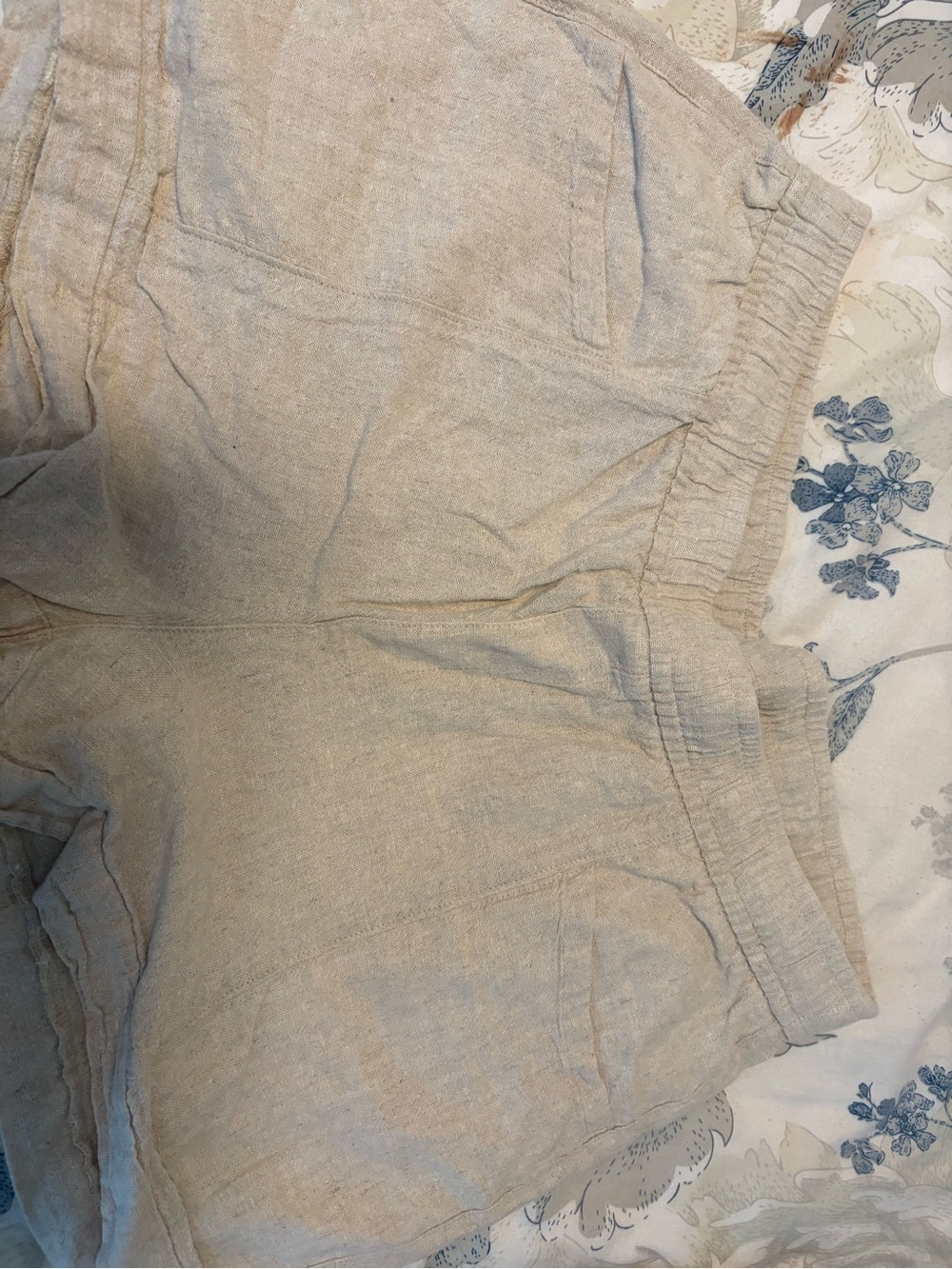 7 pairs Women's Linen-Blend Elastic Waist shorts bundle